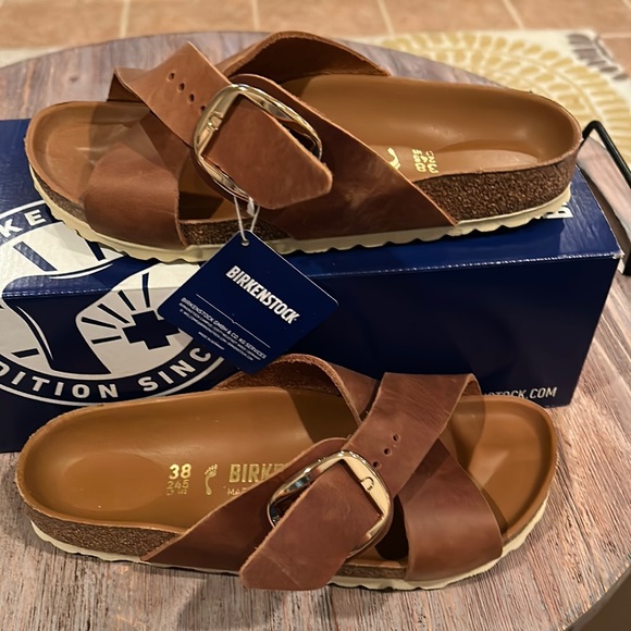 Birkenstock Shoes - Birkenstock Siena big buckle cognac asst jg